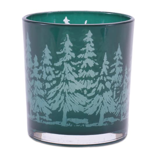 Melrose 10" Pine Tree Print Votive Candle Holders, 3ct.
